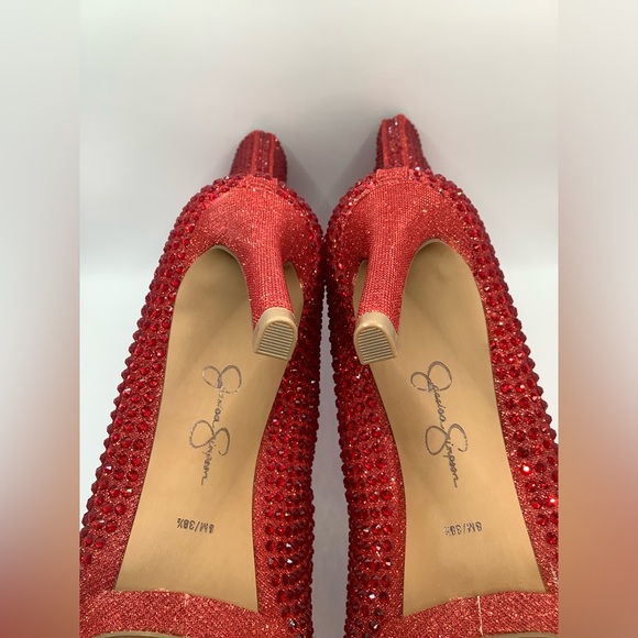 👠NWOB👠Jessica Simpson Vianne Stiletto Crystal Embellishment Boots - Picture 13 of 17